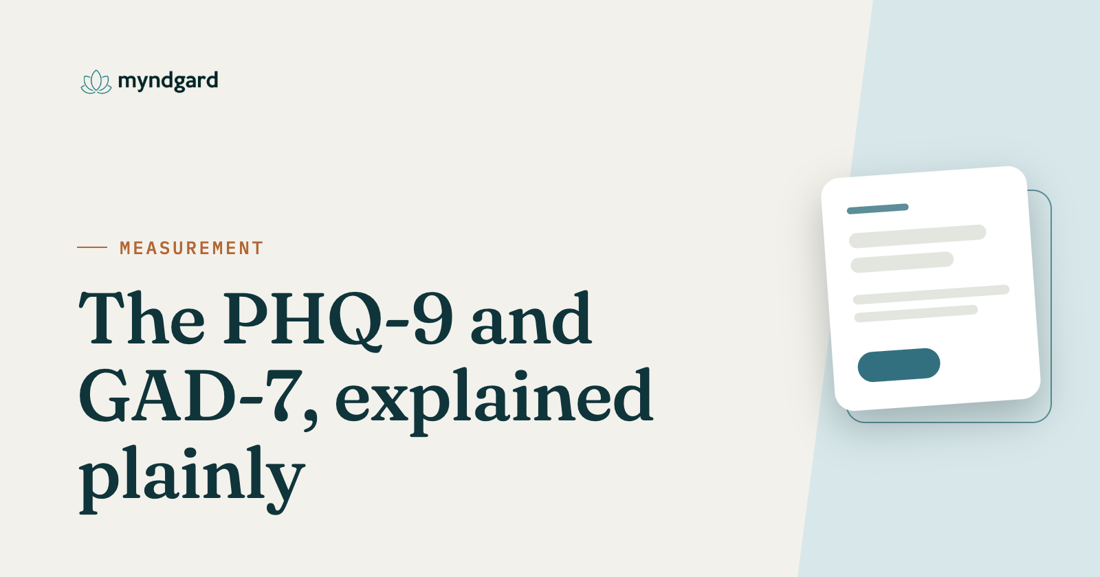 Banner reading: The PHQ-9 and GAD-7, explained plainly