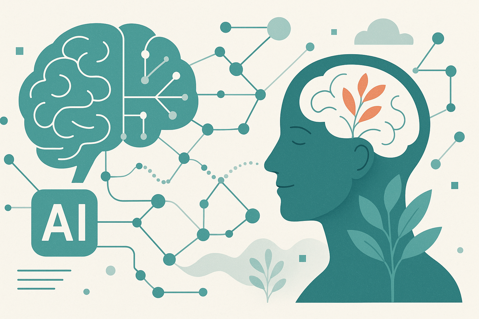 Abstract representation of AI technology enhancing mental wellness insights