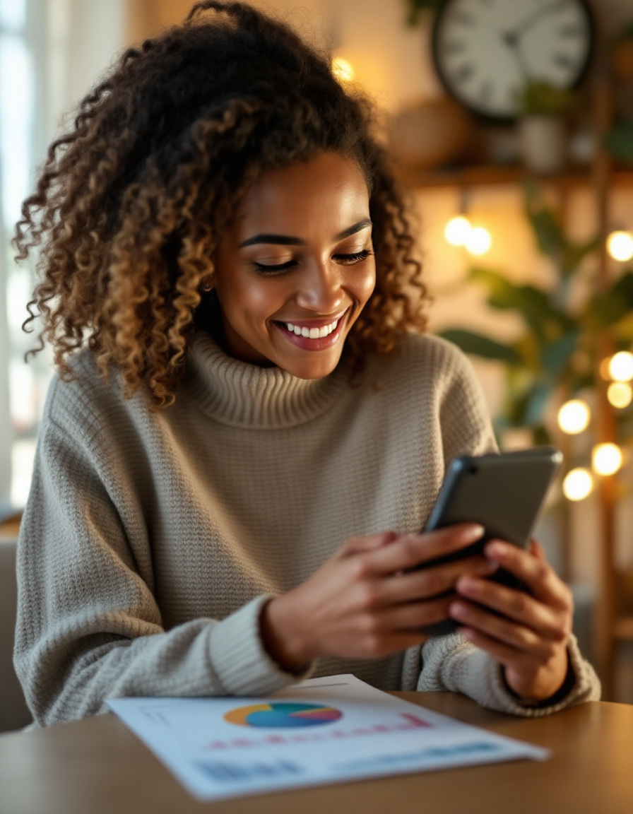 Person smiling while using Myndgard app